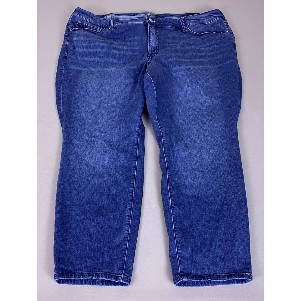 Torrid Jeans Women's Plus Size‎ 24R Blue Medium Wash Skinny Denim Stretch